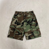 Women's Summer Loose Casual Camouflage Pockets Sports Shorts