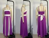 Women's Summer Elegant Fashion High Waist Contrast Strap Dress