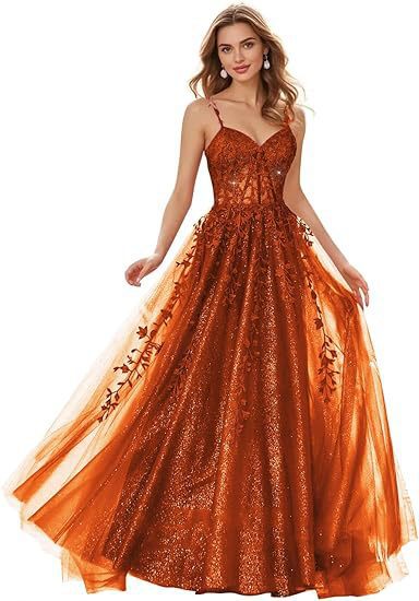 Women ball dress lace applique evening dress(Processing time need 3-6 days)