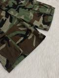 Women's Summer Loose Casual Camouflage Pockets Sports Shorts