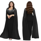 Women's Elegant Chic Beaded Fashionable Evening Dress