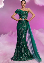 Women's Elegant Sequin Ribbon V-Neck Strap Chic Cocktail Formal Evening Dress