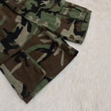 Women's Summer Loose Casual Camouflage Pockets Sports Shorts
