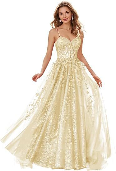 Women ball dress lace applique evening dress(Processing time need 3-6 days)