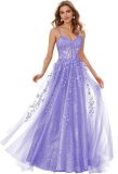 Women ball dress lace applique evening dress（Processing time need 3-6 days）