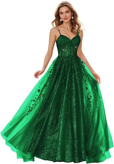 Women ball dress lace applique evening dress(Processing time need 3-6 days)