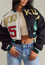 Women's Casual and Street Fashionable Sports Letter Print Jackets Women's Casual and Street Fashionable Sports Letter Print Jackets