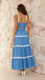 Women's Summer Sexy Strap A-line Two Piece Skirt Set