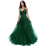 Women ball lace applique dress（Processing time need 3-6 days）