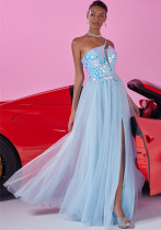 Women's Elegant Ond Shoulder Slim Long Formal Cocktail Evening Dress