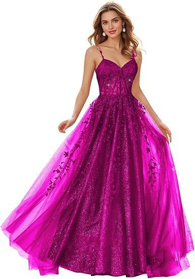 Women ball dress lace applique evening dress(Processing time need 3-6 days)