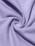 Women's Purple Bell Bottom High Waist Stretch Pants Sleeveless Vest Casual Two Piece Set
