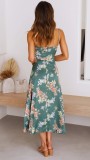 Women's Spring/Summer Floral Print Strap Dress