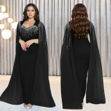 Women's Elegant Chic Beaded Fashionable Evening Dress