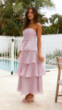 Women's Summer Sexy Fashion Low Back Strapless Cake Dress