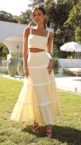 Women's Summer Sexy Strap A-line Two Piece Skirt Set