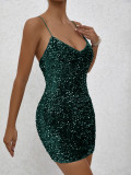 Women Sequin Strap Dress