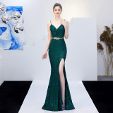 Women Party Sexy Fishtail Maxi Evening Dress