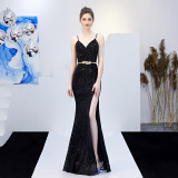 Women Party Sexy Fishtail Maxi Evening Dress