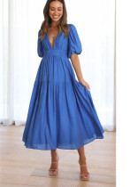 Women Casual Trendy Summer V Neck Dress Women Casual Trendy Summer V Neck Dress