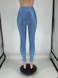Women Summer Solid Stretchy Zipper Pants
