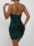 Women Sequin Strap Dress