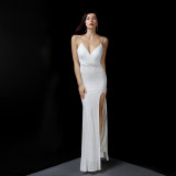Women Party Sexy Fishtail Maxi Evening Dress