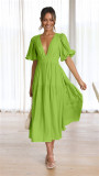 Women Casual Trendy Summer V Neck Dress