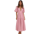 Women Casual Trendy Summer V Neck Dress