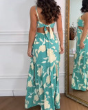 Women Floral Strap Maxi Dress