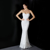 Women Sequined Skirt Ball Party Evening Dress