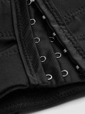 Women Strapless Corset Spider Web Beaded Strap Fitted Fishbone Corset