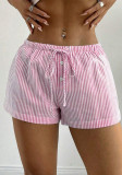 Summer Drawstring Solid Color Shorts Women’s Casual Wear