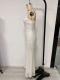 Women's Fashionable Sexy Strap Sequin Long Dress