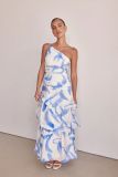 Women Summer One-shoulder strap print dress