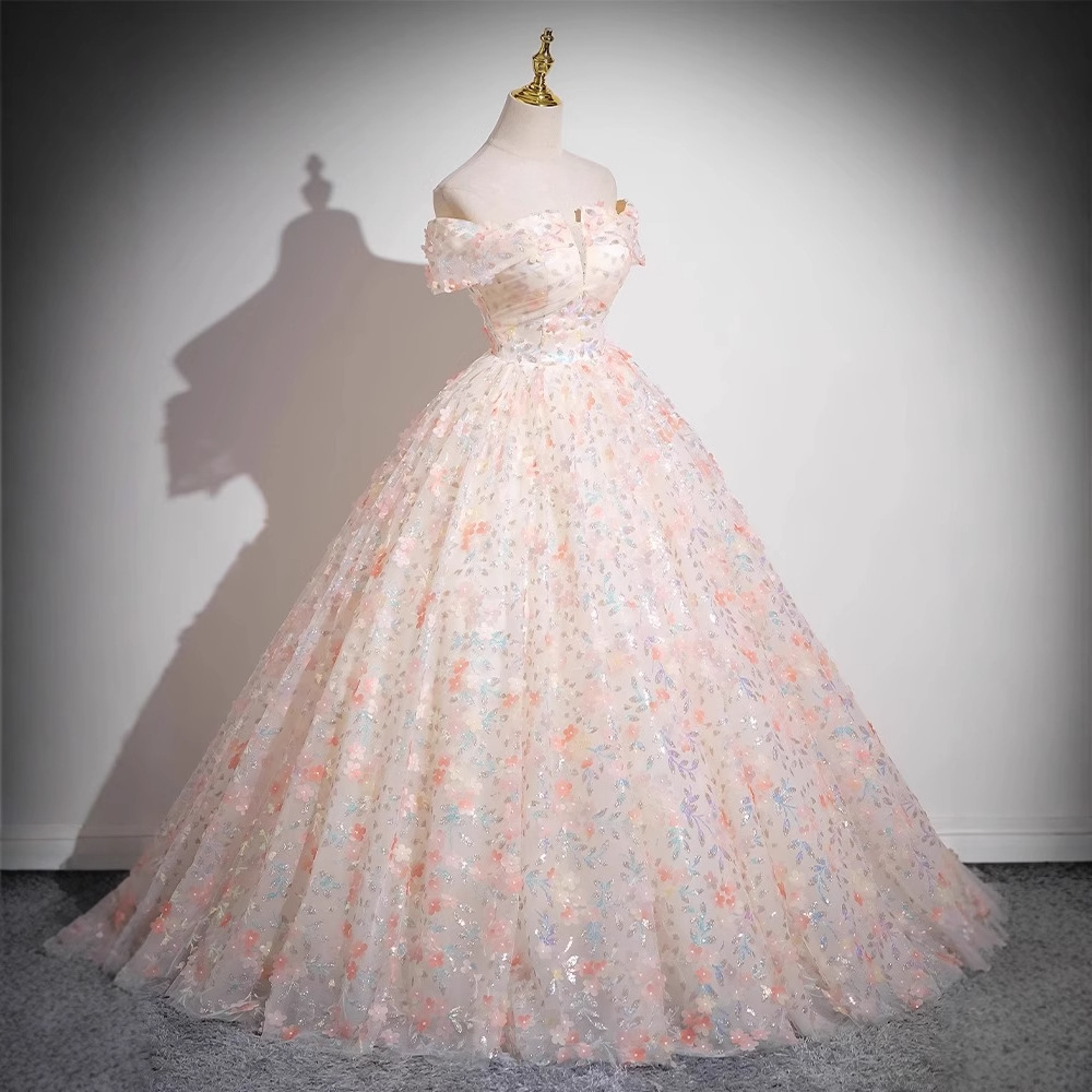 Women Off Shoulder tutu evening dress(Processing time need 3-6 days)