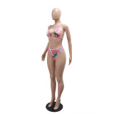 Women Printed Bikini Swimwear (without Headband)