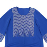 Women Round Neck Beaded Maxi Dress