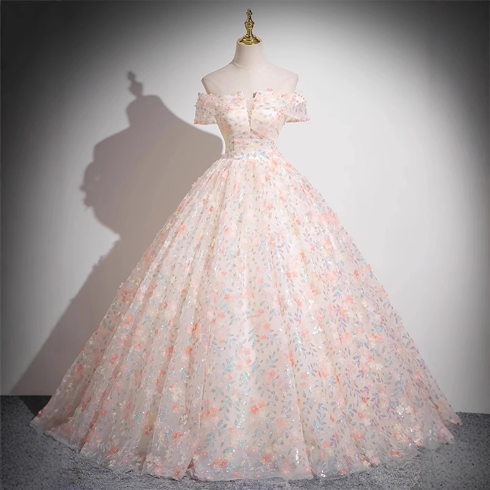 Women Off Shoulder tutu evening dress(Processing time need 3-6 days)