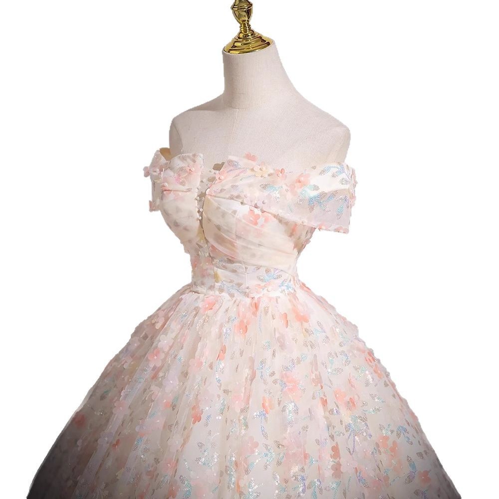 Women Off Shoulder tutu evening dress(Processing time need 3-6 days)