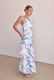Women Summer One-shoulder strap print dress