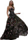 Women wedding dress embroidered chiffon color sexy evening dress（Processing time need 3-6 days）