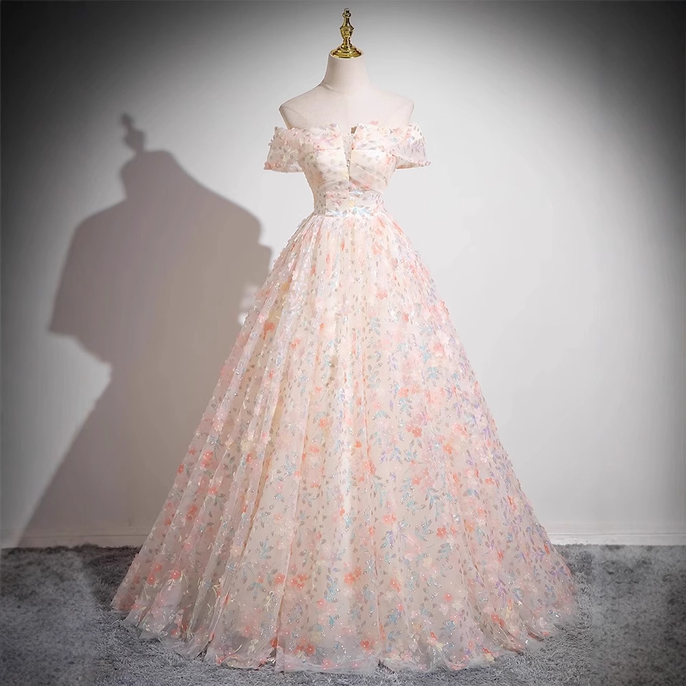 Women Off Shoulder tutu evening dress(Processing time need 3-6 days)