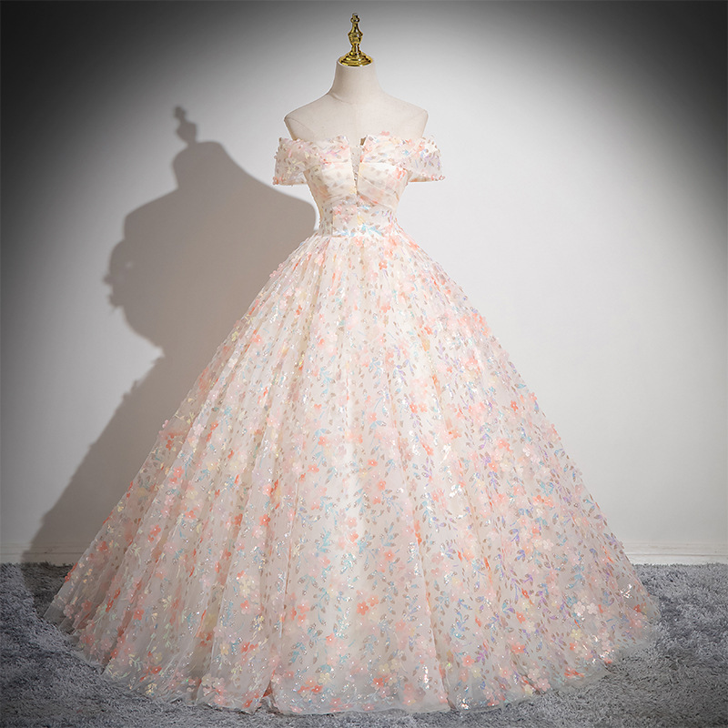 Women Off Shoulder tutu evening dress(Processing time need 3-6 days)