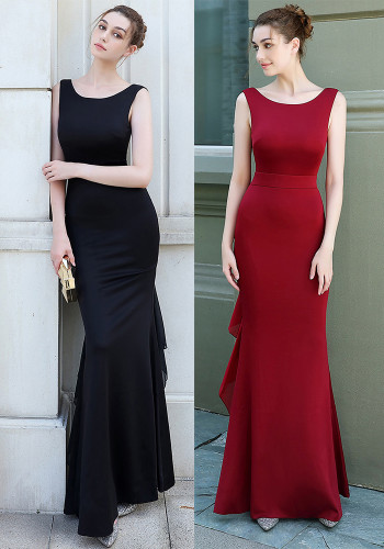 Backless Sequined Fishtail Gown Formal Event Dress
