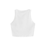 Women Fruit Print Sleeveless Sexy Crop Top