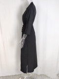 Women spring elegant Solid Maxi dress