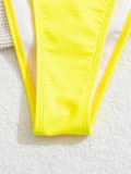 Women Bikini Solid Halter Neck Lace Starfish Sexy Two Pieces Swimwear