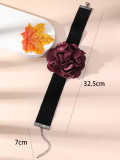 Women white flower necklace romantic rose clavicle chain necklace