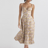 Women French summer elegant Strap Dress